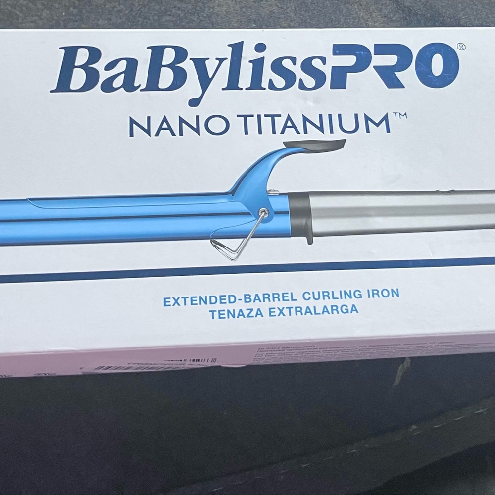 BaBylissPRO Nano Titanium Curling Iron - Blue and Silver